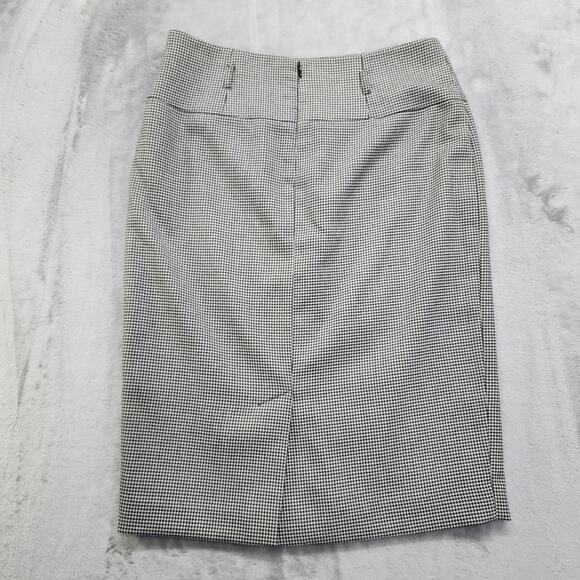 Laura Petites Skirt Size 6P Black White Houndstooth Pencil High Waist Back Zip - Picture 4 of 9